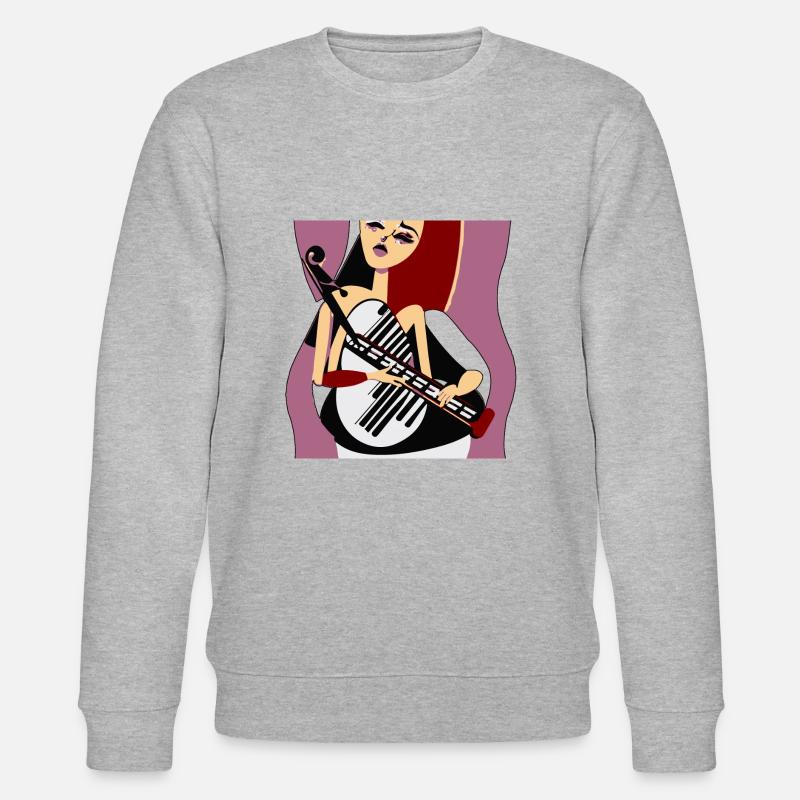 Musik Mädchen - Stanley/Stella Unisex Bio-Sweatshirt CHANGER  - Grau meliert