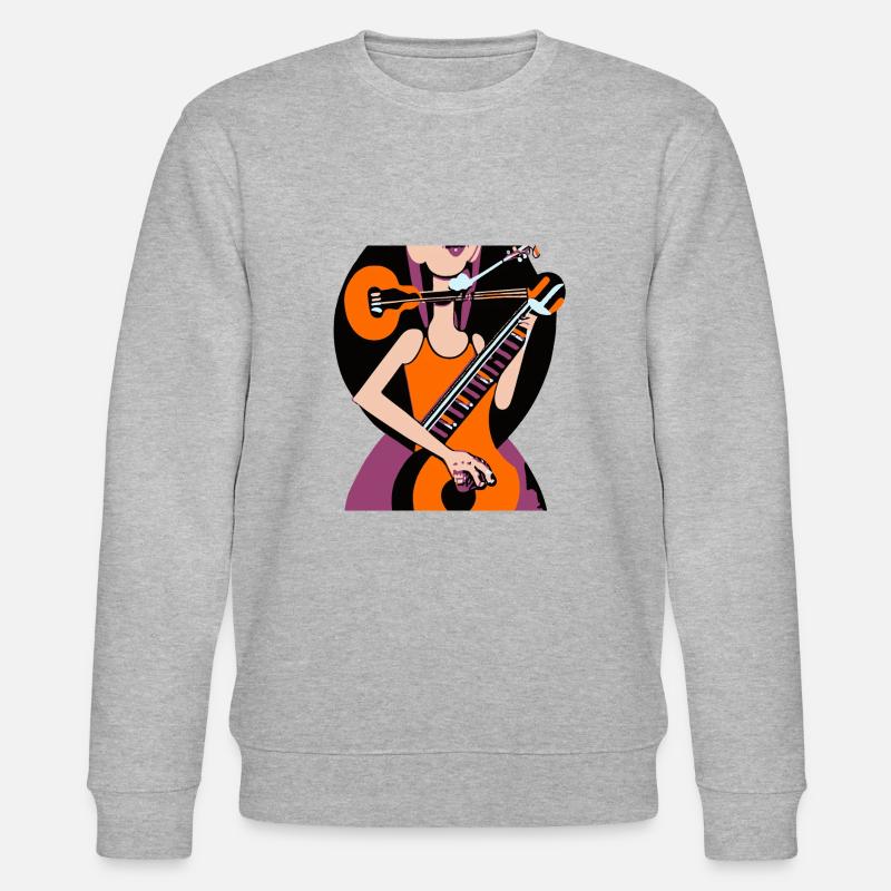 Musik Mädchen - Stanley/Stella Unisex Bio-Sweatshirt CHANGER  - Grau meliert