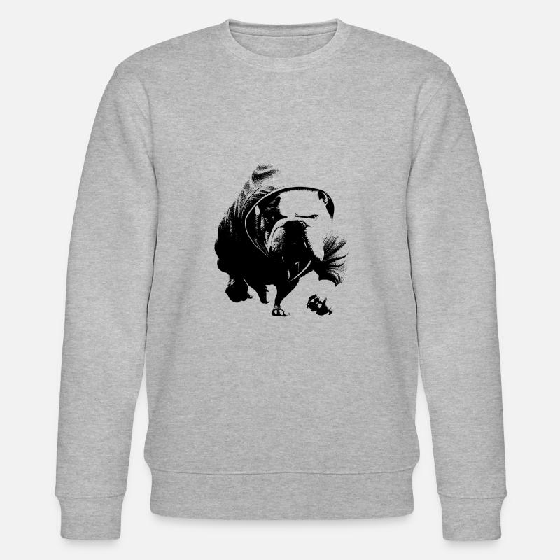 Chien avec sweat à capuche - Sweat bio CHANGER Stanley/Stella Unisexe - gris chiné