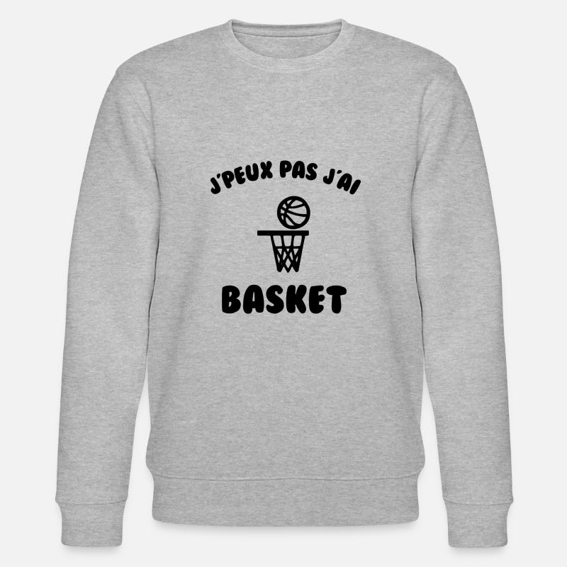 J’peux pas j’ai basket - Sweat bio CHANGER Stanley/Stella Unisexe - gris chiné