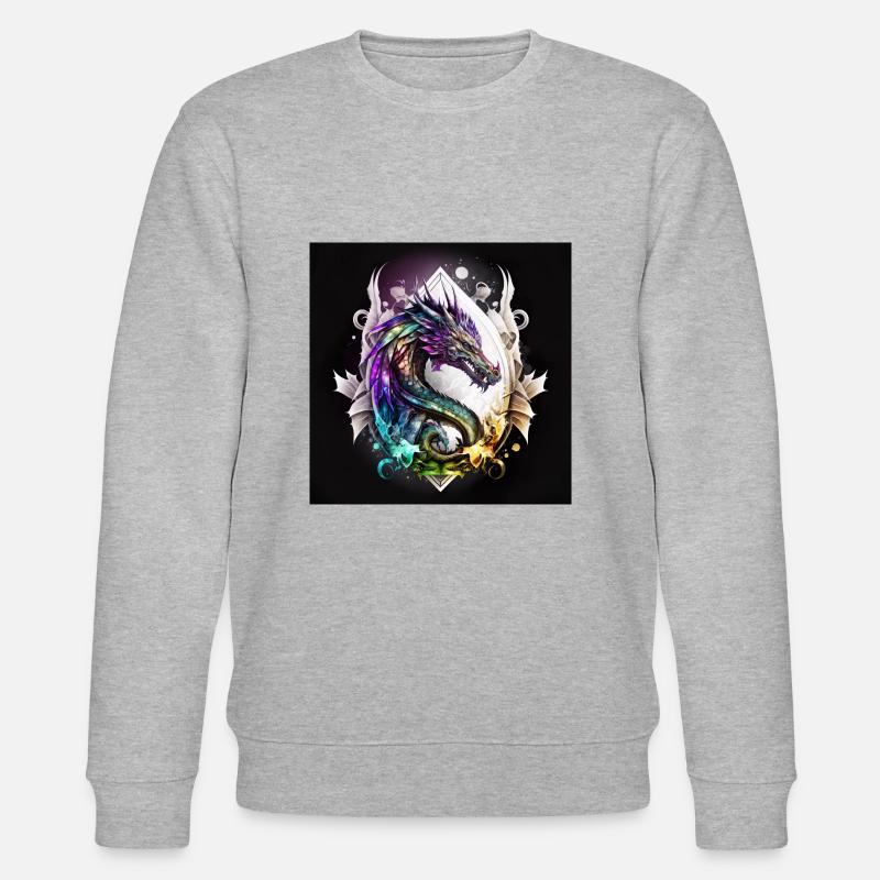 Mystischer Drache - Stanley/Stella Unisex Bio-Sweatshirt CHANGER  - Grau meliert