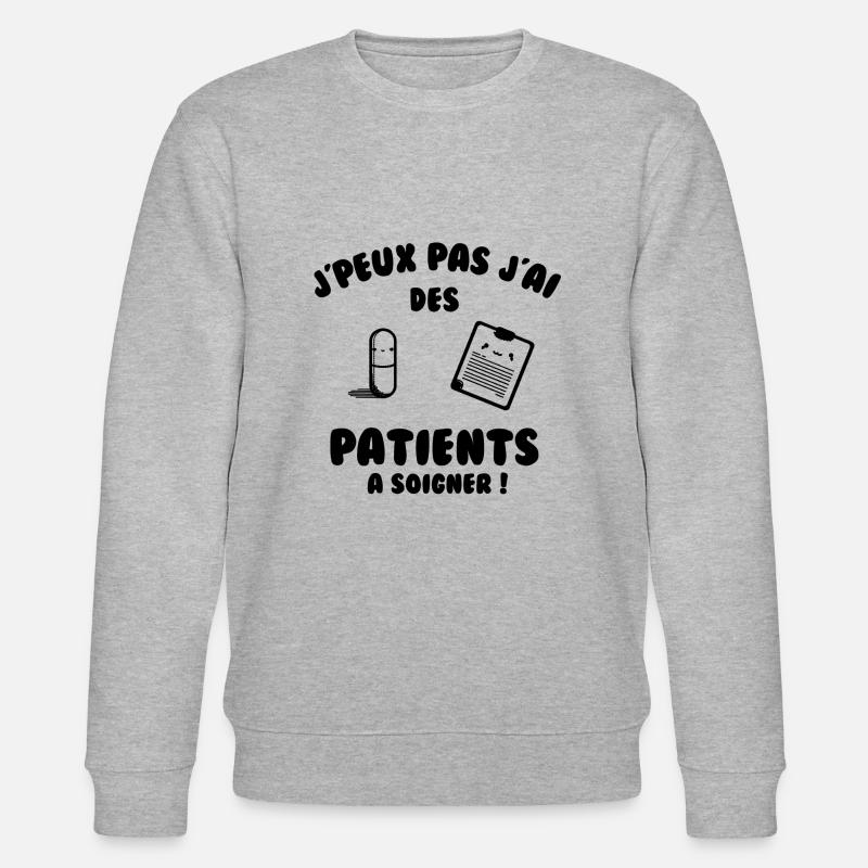 Patient a soigner - Sweat bio CHANGER Stanley/Stella Unisexe - gris chiné