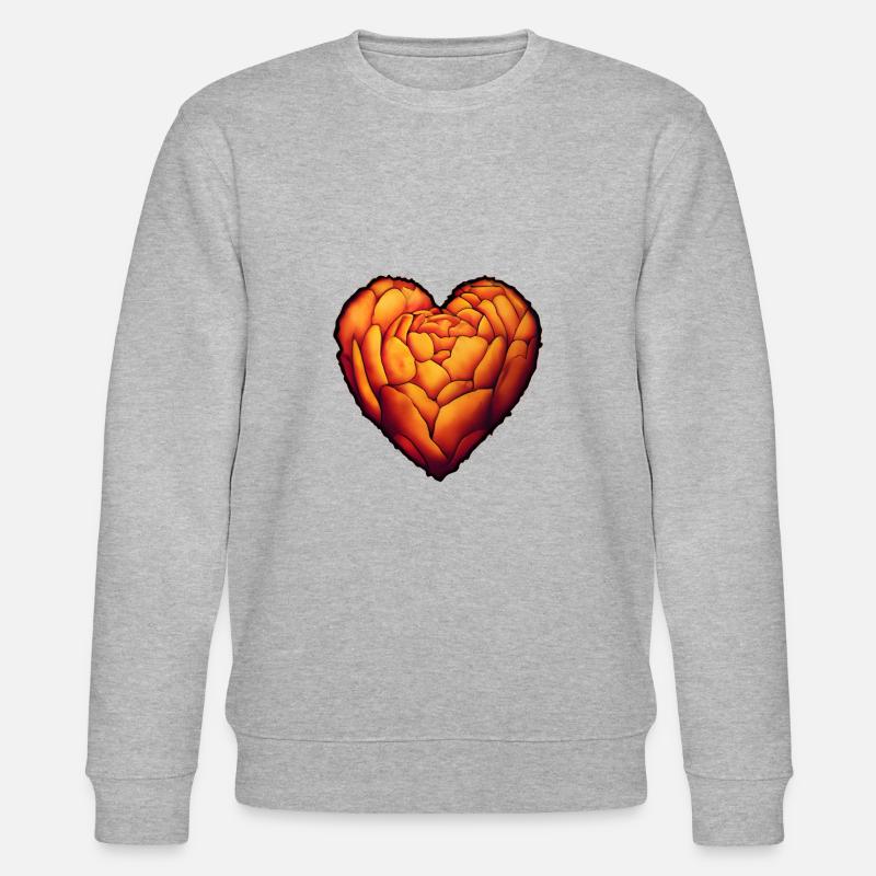 Herz - Stanley/Stella Unisex Bio-Sweatshirt CHANGER  - Grau meliert