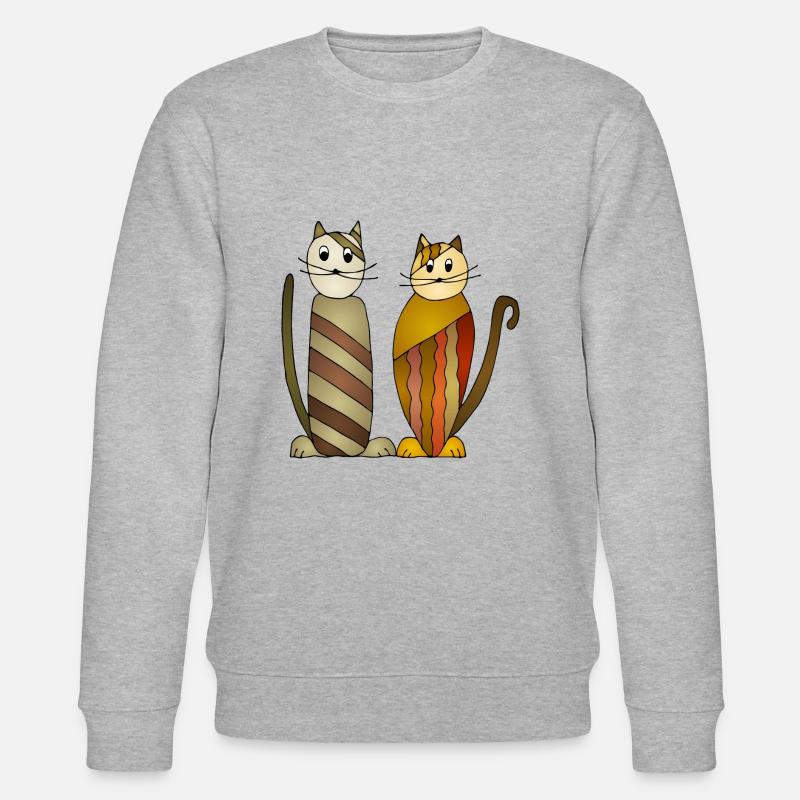 Katzen - Stanley/Stella Unisex Bio-Sweatshirt CHANGER  - Grau meliert