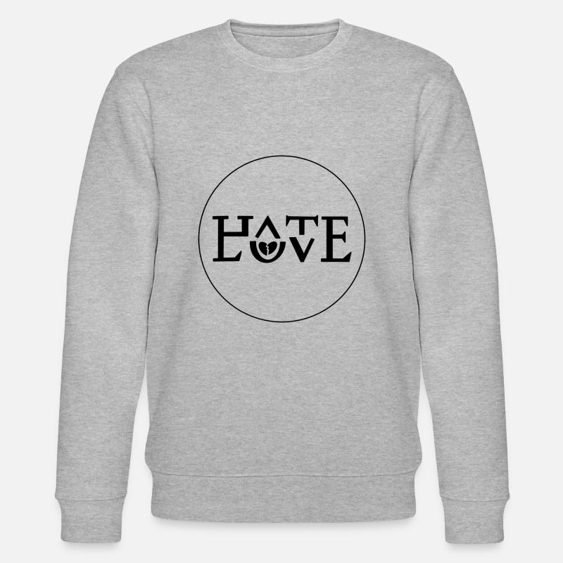 Hate &‘ Love - Stanley/Stella Unisex Bio-Sweatshirt CHANGER  - Grau meliert