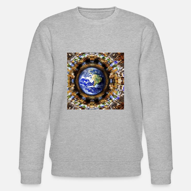 Erde - abstrakt - Stanley/Stella Unisex Bio-Sweatshirt CHANGER  - Grau meliert