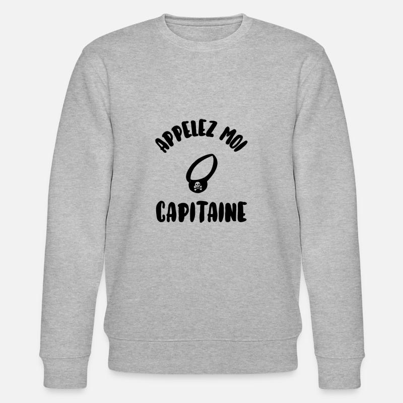 Appelez moi capitaine - Sweat bio CHANGER Stanley/Stella Unisexe - gris chiné