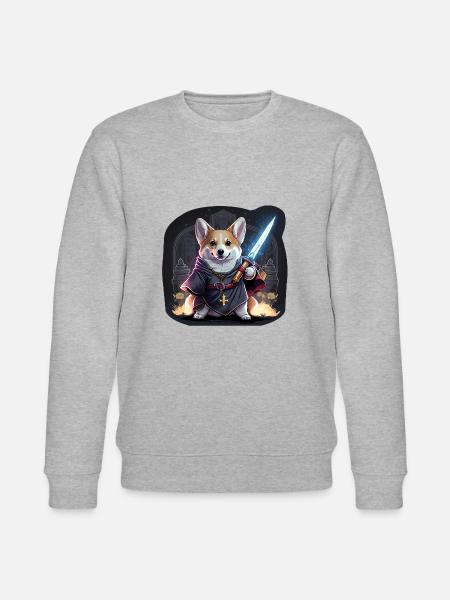 CorgiKreuz Knight - Stanley/Stella CHANGER Unisex Organic Sweatshirt - heather grey