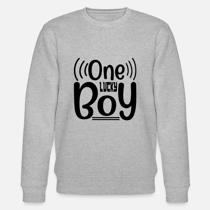 One Lucky Boy - Stanley/Stella Unisex Bio-Sweatshirt CHANGER  - Grau meliert