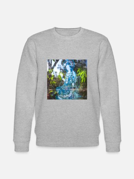 Deathless in Forest abstract - Stanley/Stella Unisex Bio-Sweatshirt CHANGER - Grau meliert