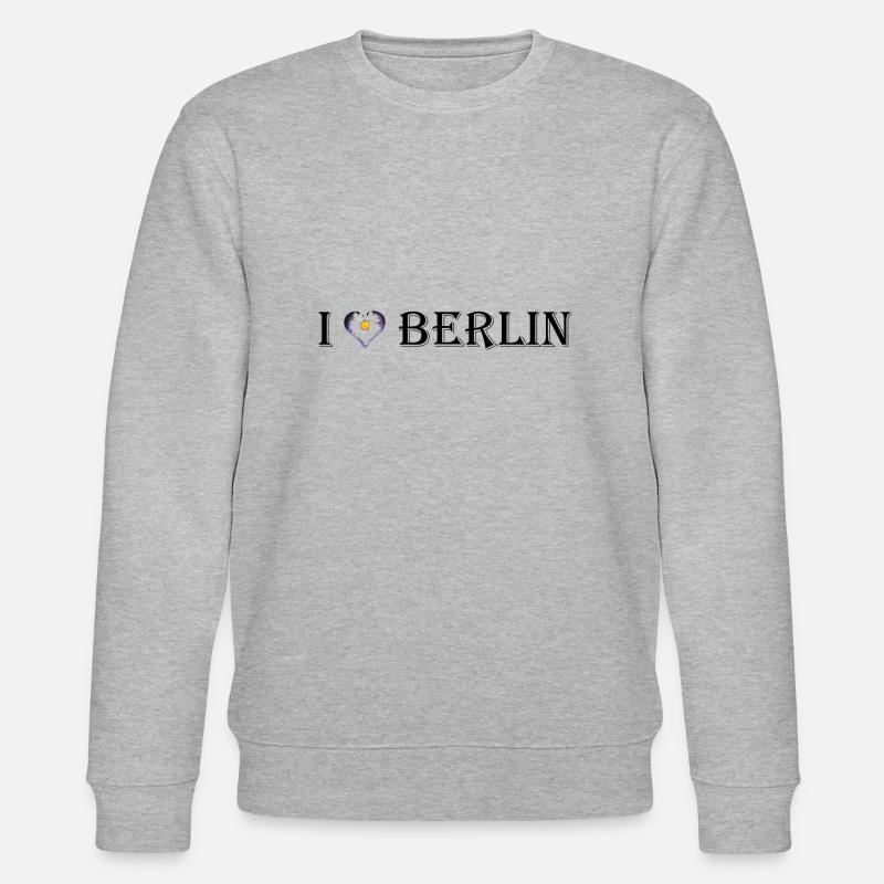 I love Berlin - Stanley/Stella Unisex Bio-Sweatshirt CHANGER  - Grau meliert