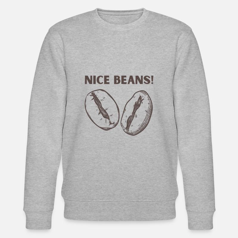 Nice Beans! Kaffeeliebhaber Design - Stanley/Stella Unisex Bio-Sweatshirt CHANGER  - Grau meliert