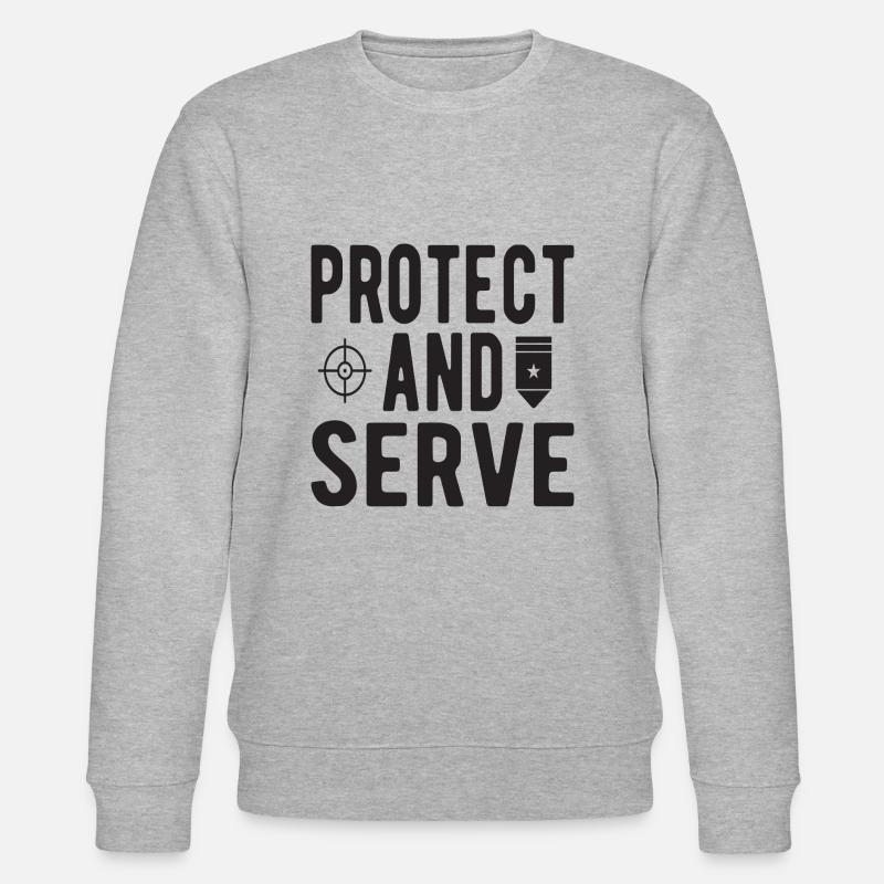 Protéger et servir - Sweat bio CHANGER Stanley/Stella Unisexe - gris chiné