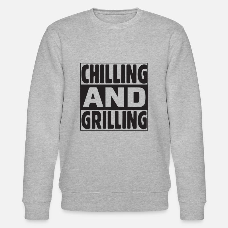 Chilling and Grilling - Stanley/Stella Unisex Bio-Sweatshirt CHANGER - Grau meliert