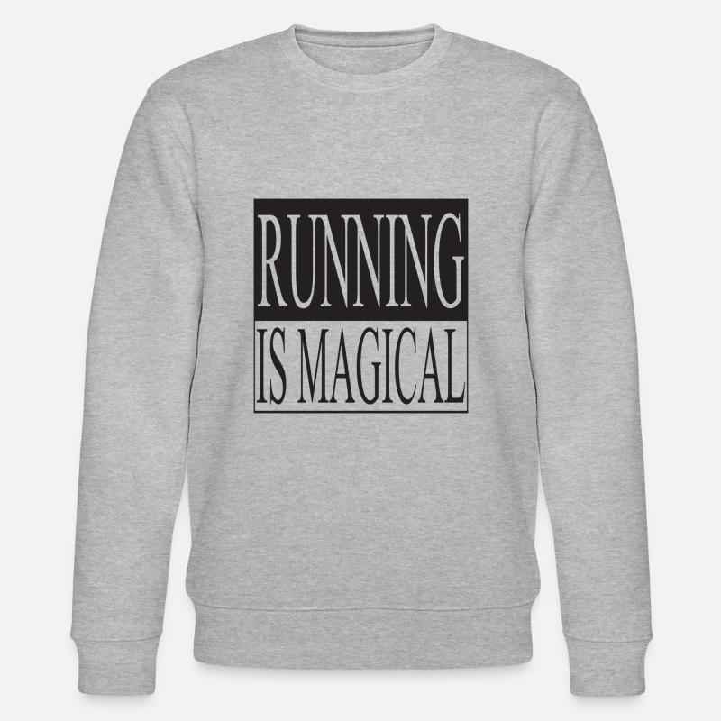 Running is Magical - Stanley/Stella Unisex Bio-Sweatshirt CHANGER - Grau meliert