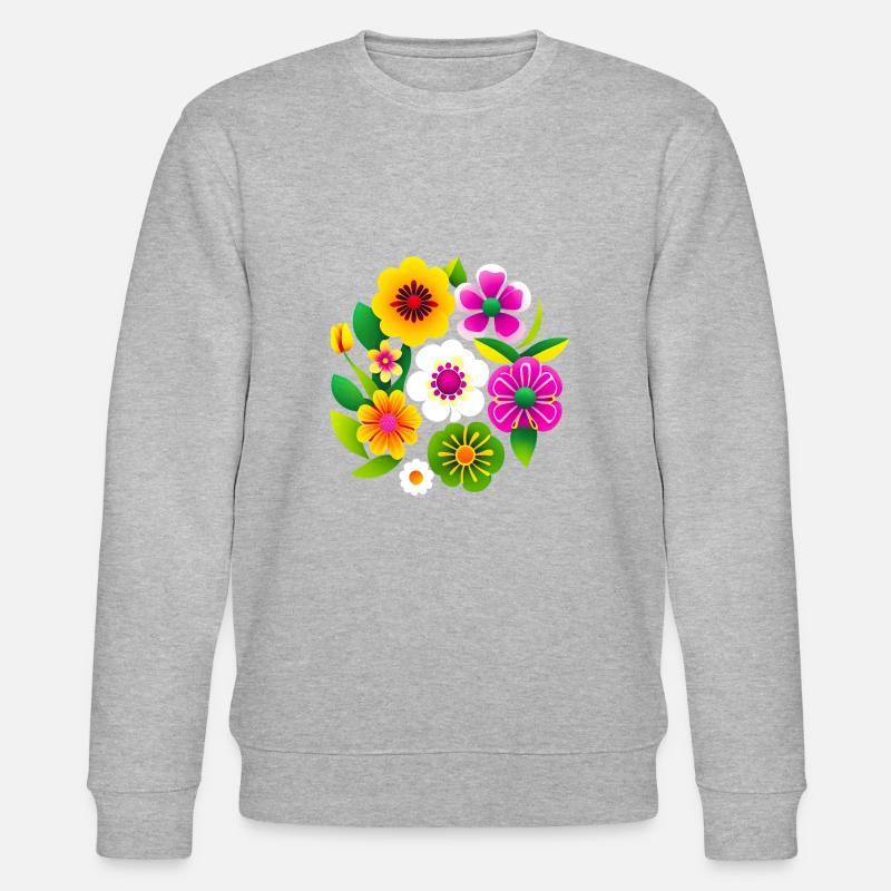 Fleurs de printemps - Sweat bio CHANGER Stanley/Stella Unisexe - gris chiné