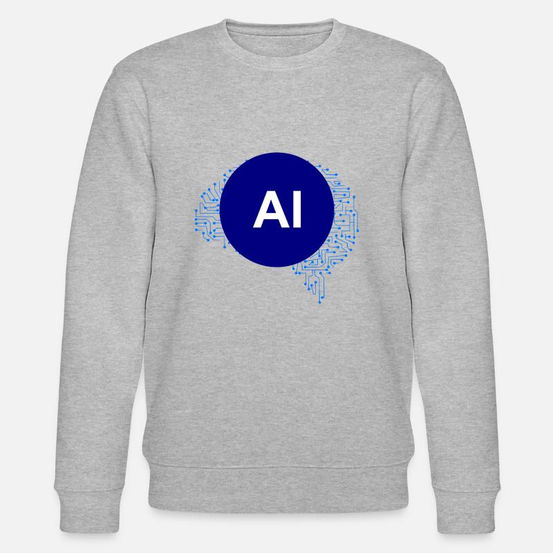 AI artificial intelligence - Stanley/Stella CHANGER Unisex Organic Sweatshirt - heather grey