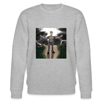 Top Quality Merch. - Stanley/Stella CHANGER Unisex Organic Sweatshirt - heather grey - Front - Nik (191cm) & Marisol (170cm)