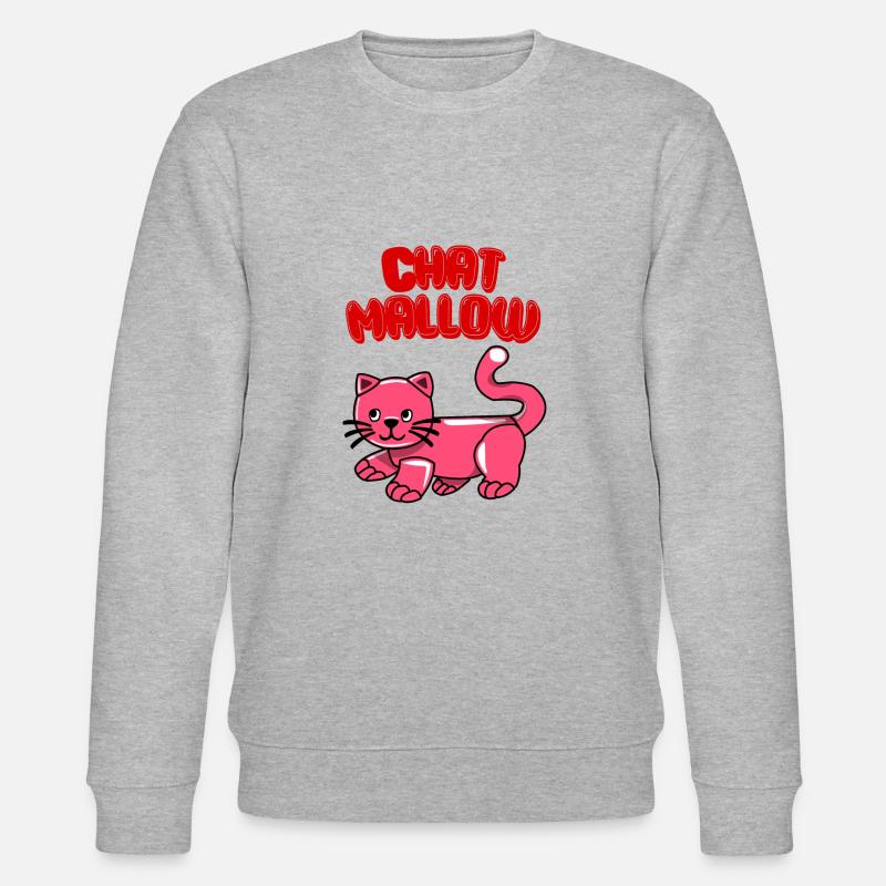 Chat mallow - Sweat bio CHANGER Stanley/Stella Unisexe - gris chiné