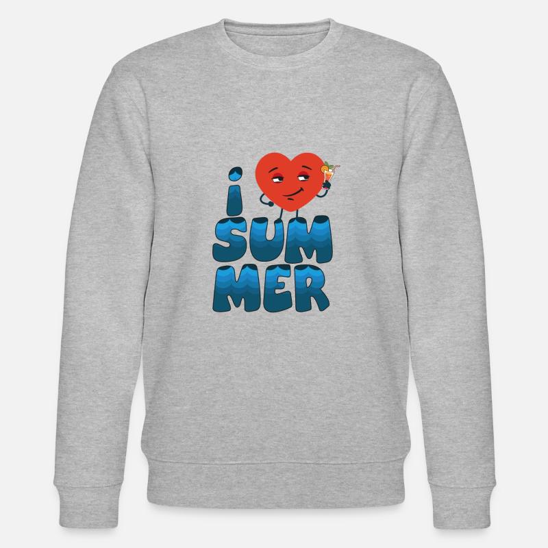 Sommerherz 12 - Stanley/Stella Unisex Bio-Sweatshirt CHANGER  - Grau meliert