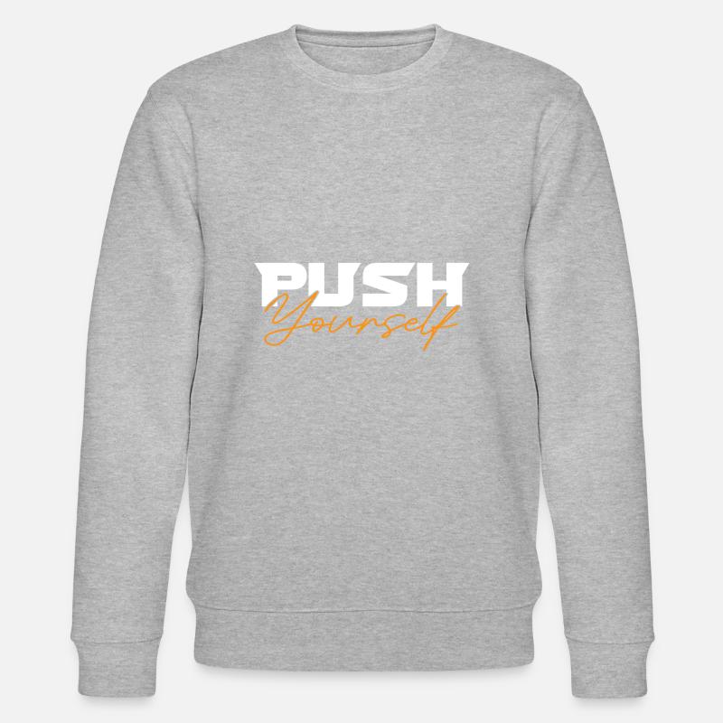Push Yourself - Stanley/Stella Unisex Bio-Sweatshirt CHANGER  - Grau meliert
