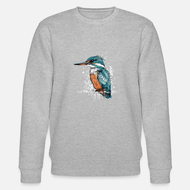 schöner Eisvogel - Stanley/Stella Unisex Bio-Sweatshirt CHANGER  - Grau meliert