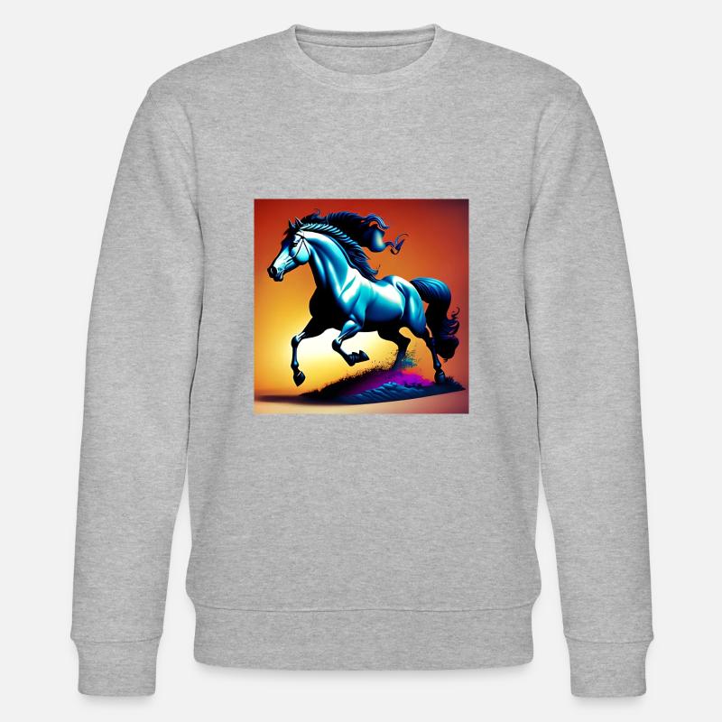 Cheval dans le sable - Sweat bio CHANGER Stanley/Stella Unisexe - gris chiné