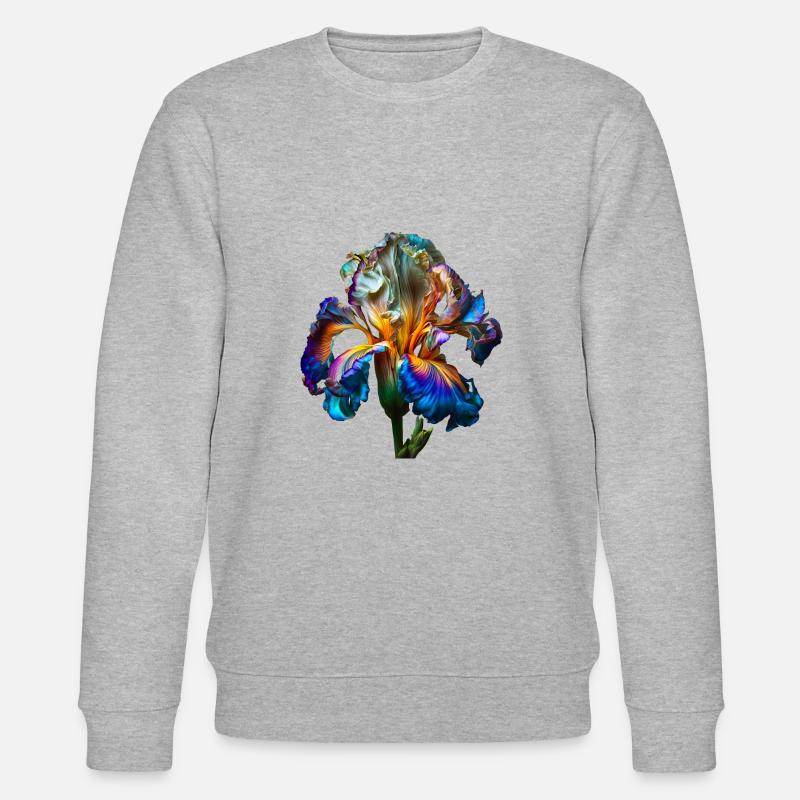 Blumenzauber No. 1 - Stanley/Stella Unisex Bio-Sweatshirt CHANGER  - Grau meliert