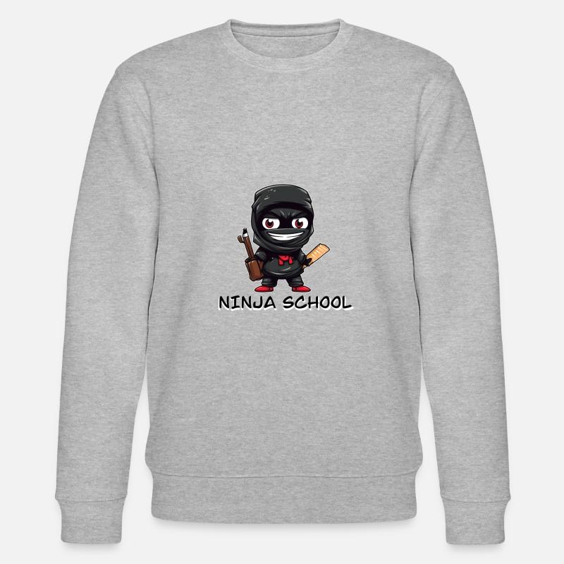 École Ninja - Sweat bio CHANGER Stanley/Stella Unisexe - gris chiné