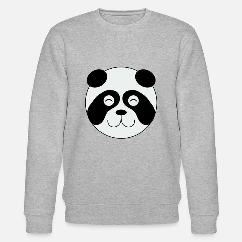 panda face 002 - Stanley/Stella Unisex Bio-Sweatshirt CHANGER  - Grau meliert