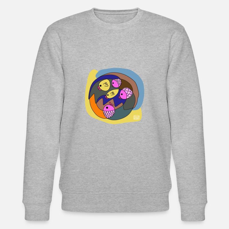 Fisch 3 - Stanley/Stella Unisex Bio-Sweatshirt CHANGER  - Grau meliert