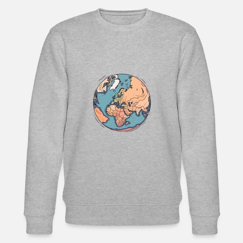 Planet Erde - Stanley/Stella Unisex Bio-Sweatshirt CHANGER  - Grau meliert