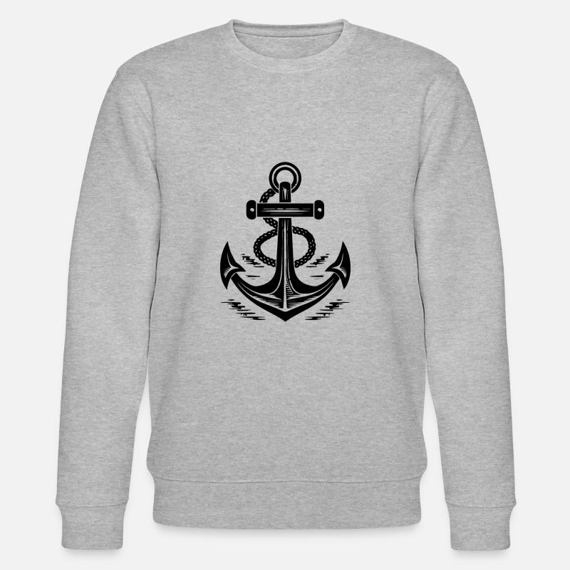 Anker Boot Schiff Nautik - Stanley/Stella Unisex Bio-Sweatshirt CHANGER  - Grau meliert