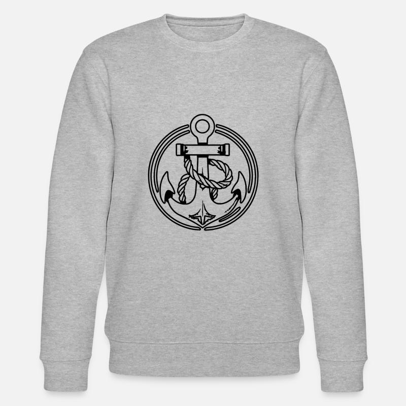 Anker Boot Schiff Nautik - Stanley/Stella Unisex Bio-Sweatshirt CHANGER  - Grau meliert