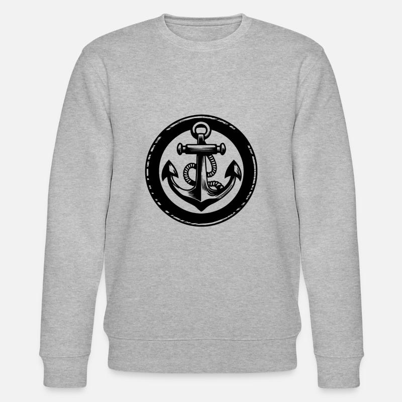 Anker Boot Schiff Nautik - Stanley/Stella Unisex Bio-Sweatshirt CHANGER  - Grau meliert