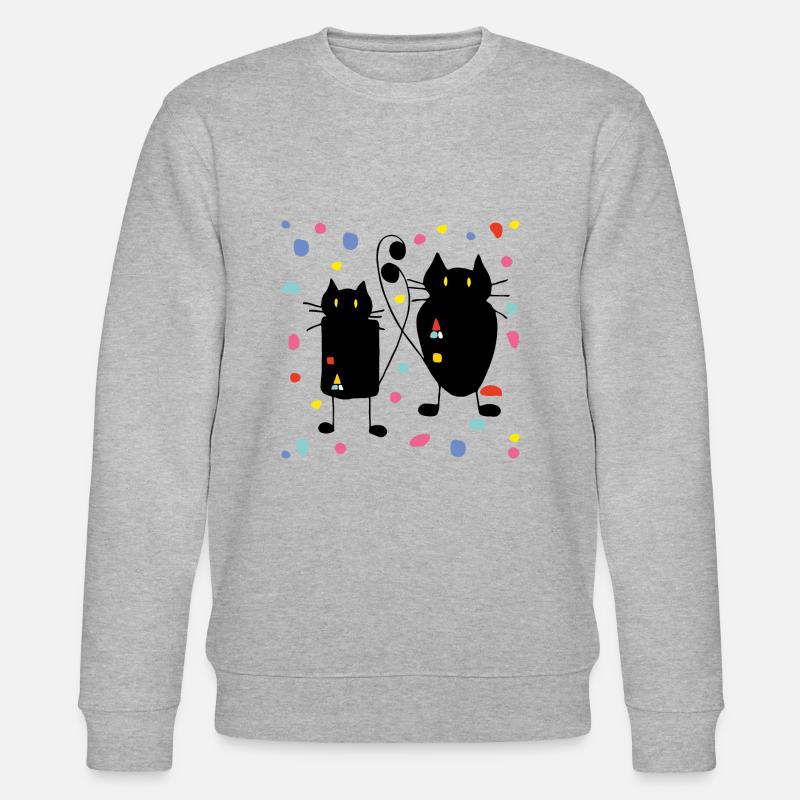 Katzen - Stanley/Stella Unisex Bio-Sweatshirt CHANGER  - Grau meliert