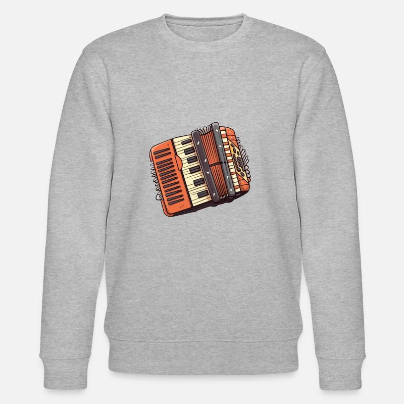 Akkordeon im Comic Stil - Stanley/Stella Unisex Bio-Sweatshirt CHANGER  - Grau meliert