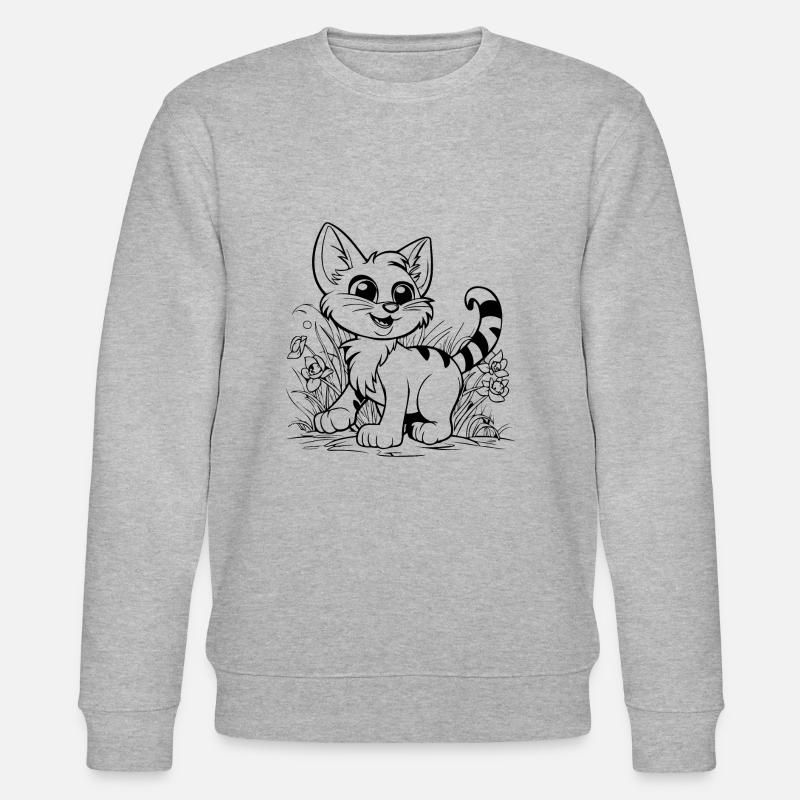 Chat chaton chaton dame - Sweat bio CHANGER Stanley/Stella Unisexe - gris chiné