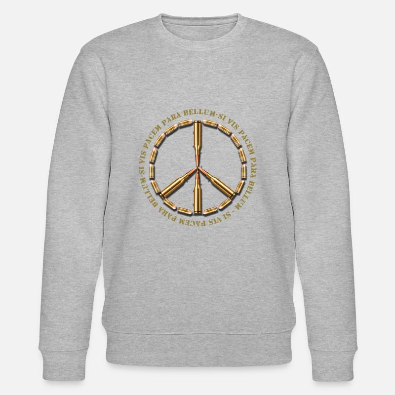 Wenn du Frieden willst... - Stanley/Stella Unisex Bio-Sweatshirt CHANGER  - Grau meliert