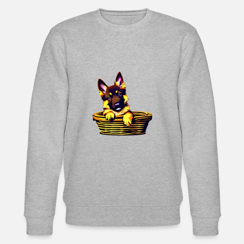 Schäferund Hundedesign Hundebesitzer - Stanley/Stella Unisex Bio-Sweatshirt CHANGER  - Grau meliert