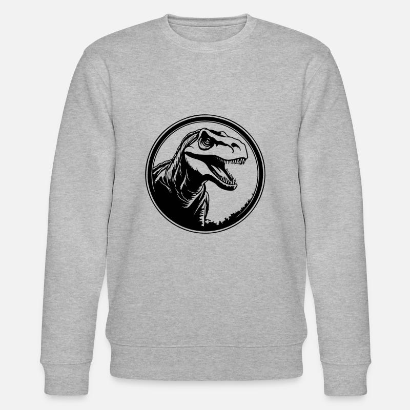 Dino Dinosaur Dinosaurs Paleontology - Stanley/Stella CHANGER Unisex Organic Sweatshirt - heather grey