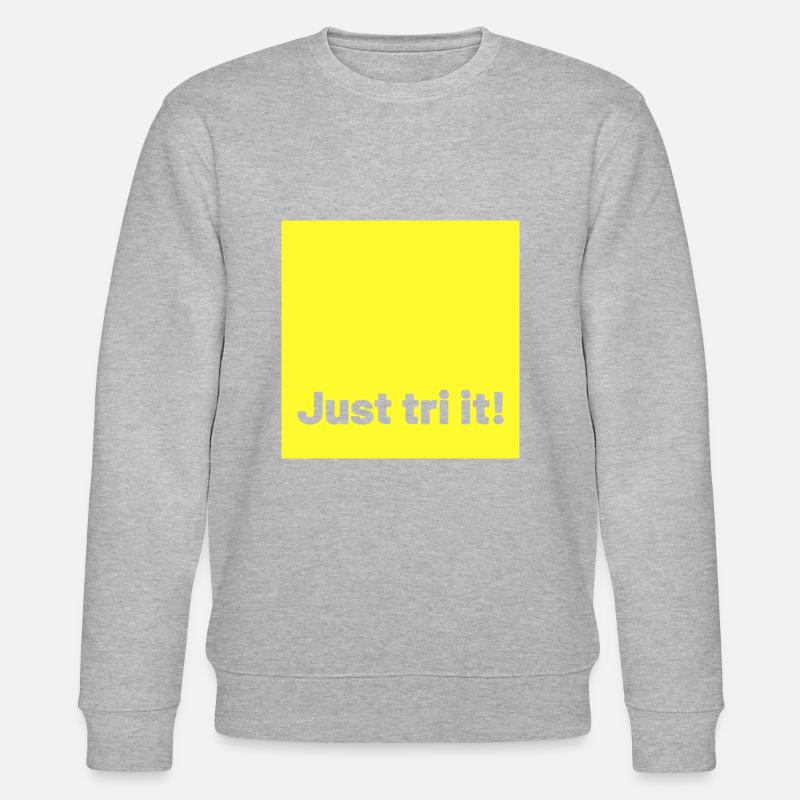 just tri it yellow - Stanley/Stella Unisex Bio-Sweatshirt CHANGER - Grau meliert
