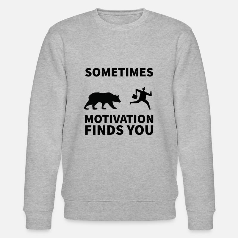 Parfois, la motivation vous trouve - Sweat bio CHANGER Stanley/Stella Unisexe - gris chiné