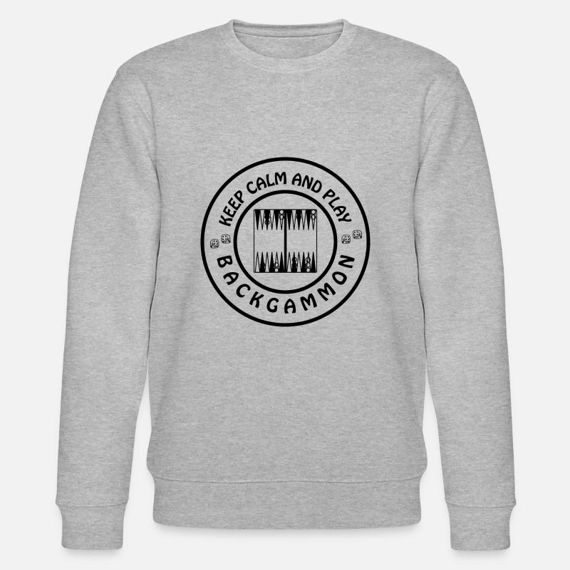 Boardgame Chess Backgammon Game Night - Stanley/Stella CHANGER Unisex Organic Sweatshirt - heather grey
