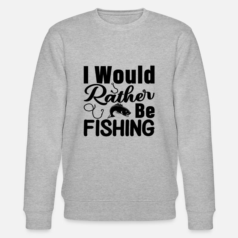 I Would Rather Be Fishing - Stanley/Stella Unisex Bio-Sweatshirt CHANGER - Grau meliert