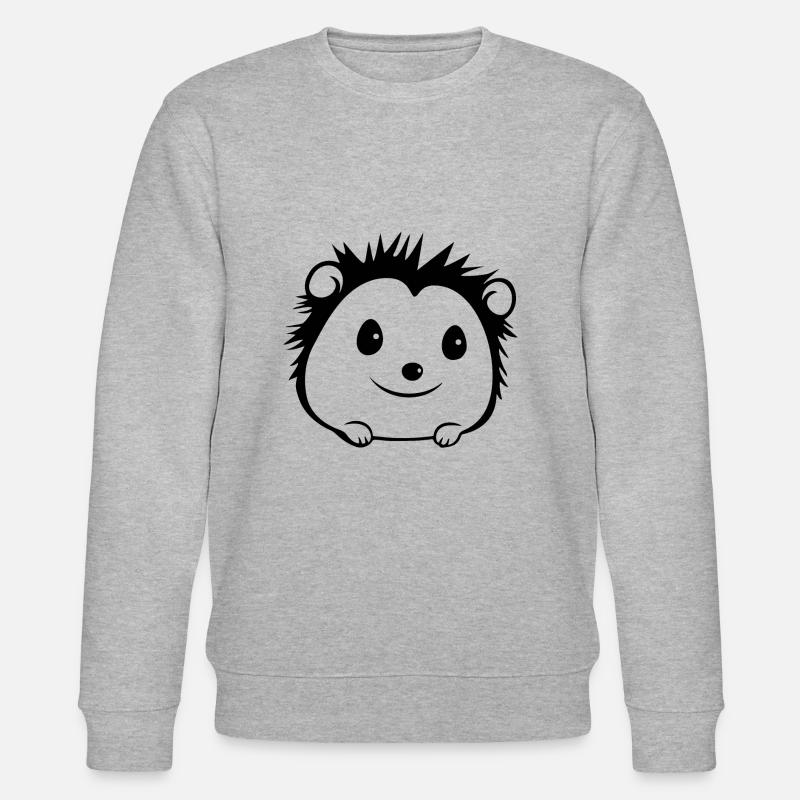 Igel Wald Stachelig Tier - Stanley/Stella Unisex Bio-Sweatshirt CHANGER  - Grau meliert