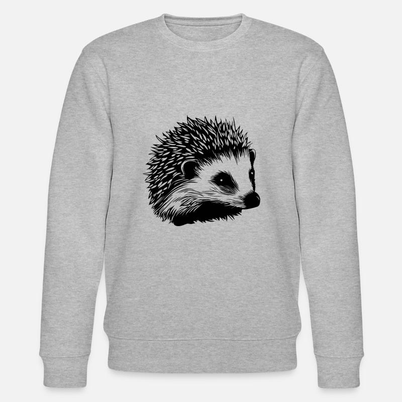 Igel Wald Stachelig Tier - Stanley/Stella Unisex Bio-Sweatshirt CHANGER  - Grau meliert