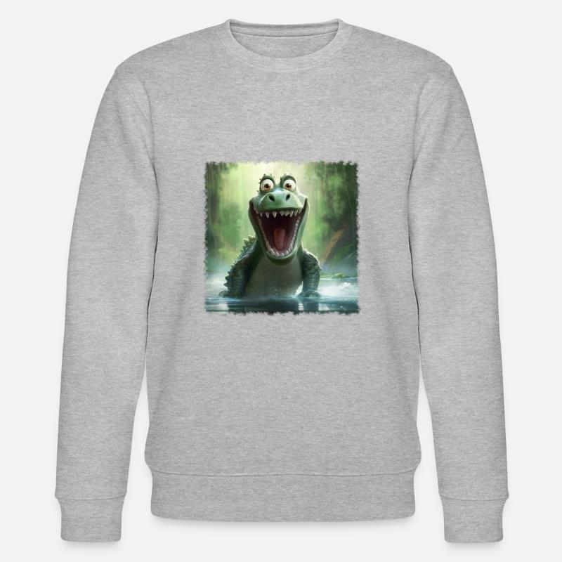 Crazy Croco - Stanley/Stella Unisex Bio-Sweatshirt CHANGER  - Grau meliert