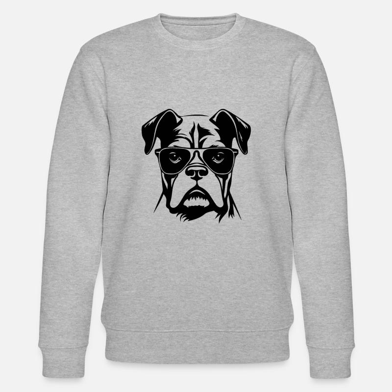 Boxer Hund Hunderasse - Stanley/Stella Unisex Bio-Sweatshirt CHANGER  - Grau meliert