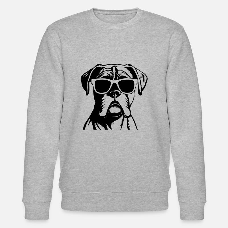 Boxer Hund Hunderasse - Stanley/Stella Unisex Bio-Sweatshirt CHANGER  - Grau meliert